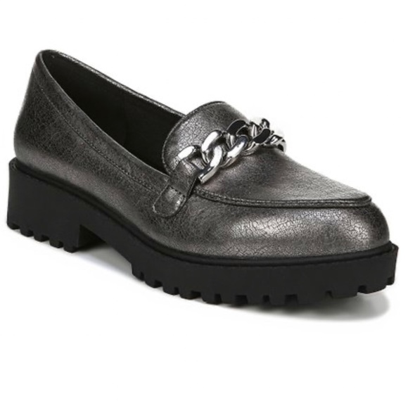 Gray Metallic Hues Slip On Chunky Platform Loafer - Picture 1 of 1